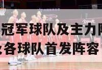 历届nba总冠军球队及主力阵容,nba历届总冠军及各球队首发阵容