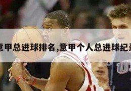 意甲总进球排名,意甲个人总进球纪录