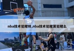 nba技术犯规榜,nba技术犯规算犯规么