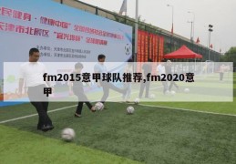 fm2015意甲球队推荐,fm2020意甲