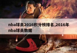 nba球员2016积分榜排名,2016年nba球员数据