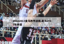 20122013皇马西甲战绩,皇马2013年阵容